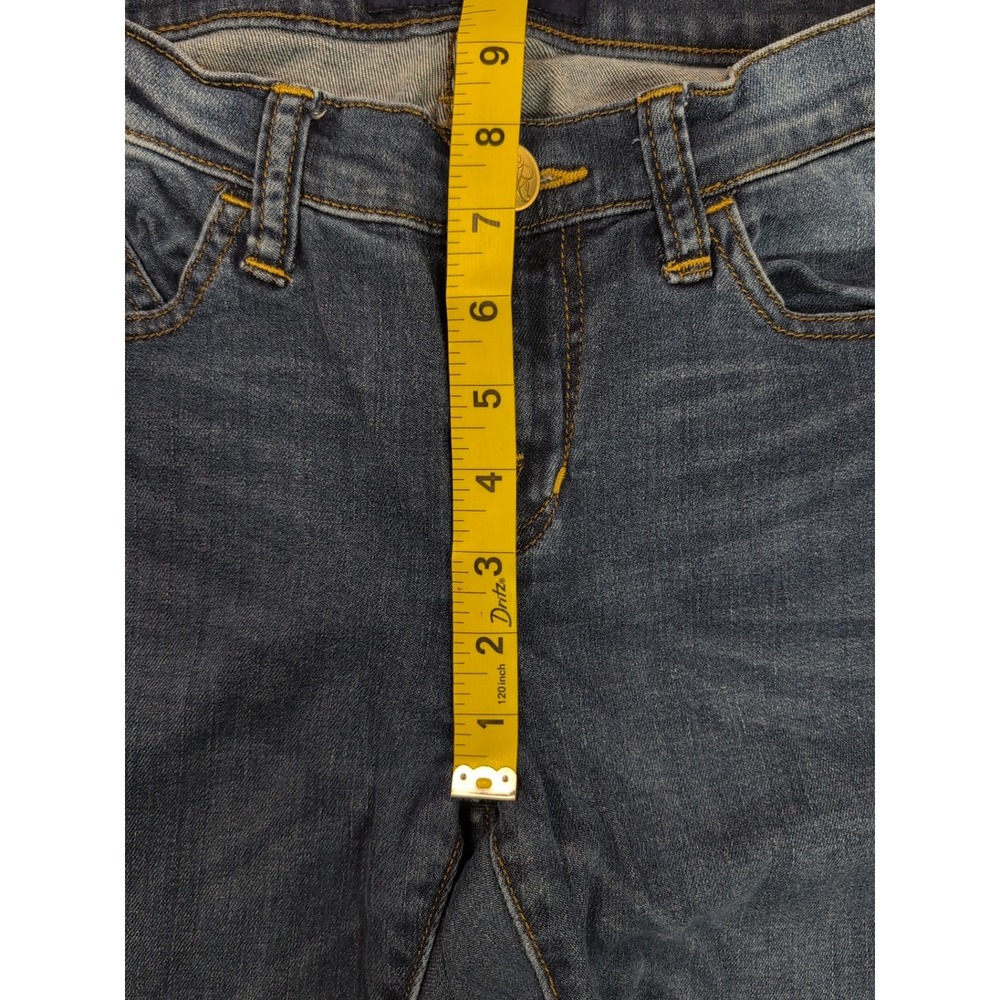 Rock & Republic Berlin Dark Wash Straight Leg Jeans Gold Logo Pockets Size 6 - Picture 7 of 13
